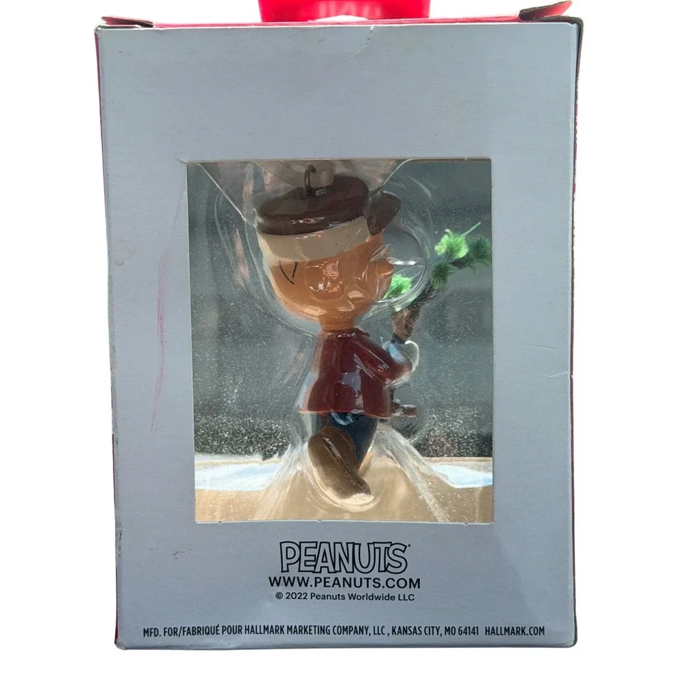 Hallmark Peanuts Charlie Brown Christmas Tree Ornament 2022 Red Box Holiday